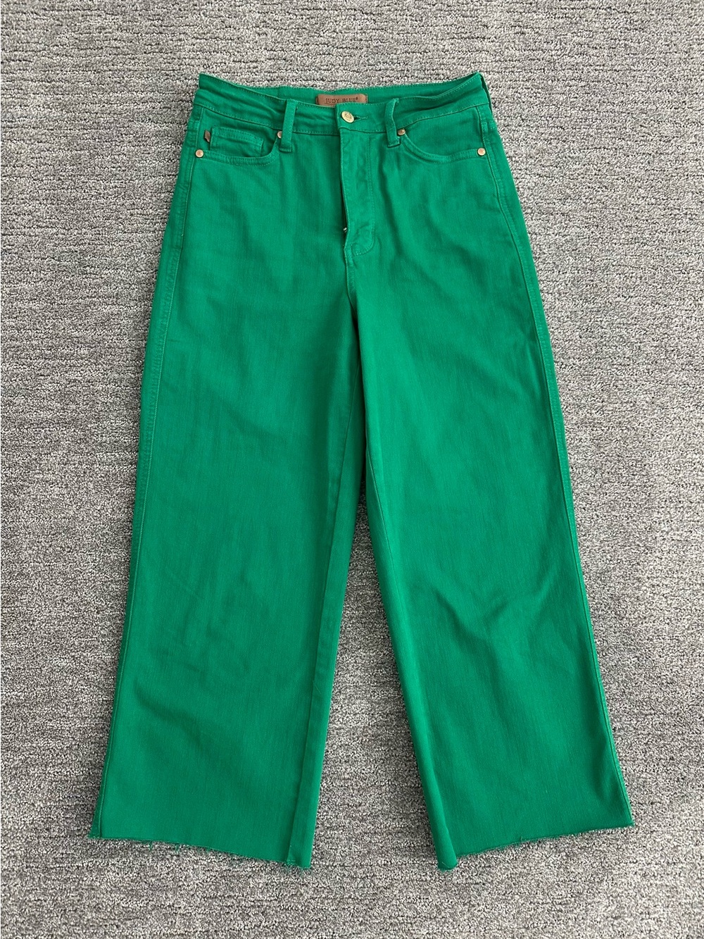 EUC Judy Blue High Rise Cropped Green Jeans Size 5/27